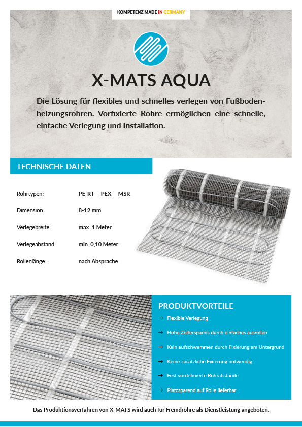 XMats Aqua Electrical Heating Concepts